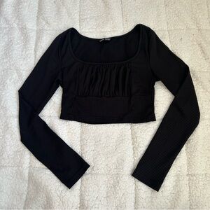SHEIN Black Crop Top with Sleek Design